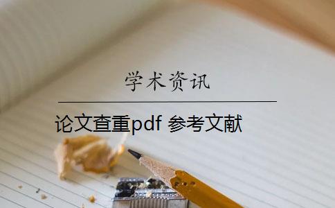 论文查重pdf 参考文献