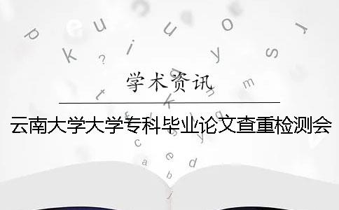 云南大学大学专科毕业论文查重检测会查英语文献吗？