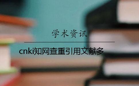 cnki知网查重引用文献多