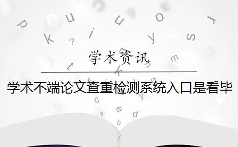 学术不端论文查重检测系统入口是看毕业论文的字数还是字符？