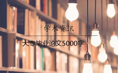 大专毕业论文5000字