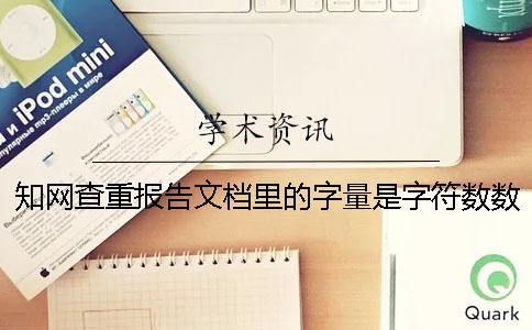 知网查重报告文档里的字量是字符数数还是字量